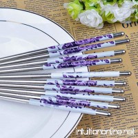 Auxsoul Stainless Steel Chopsticks Lightweight Chopstick Set Reusable Classic Style for Kitchen Dinner Beautiful Gift 5 Pairs - B07CVC4KKS